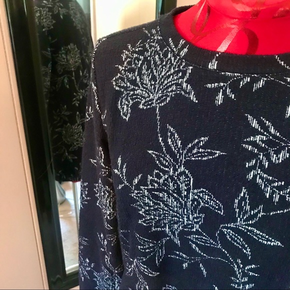 NWT! LOFT Navy Bubble Sweater - Picture 6 of 7